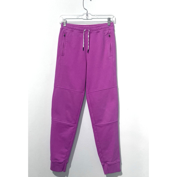 Hanna Andersson Girls Sweat Pants 150 US 12 Cotton Pink Elastic Waist Pockets - Picture 1 of 7